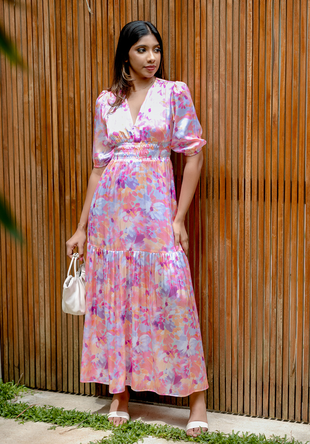 NOVA PINK PRINTED DRESS